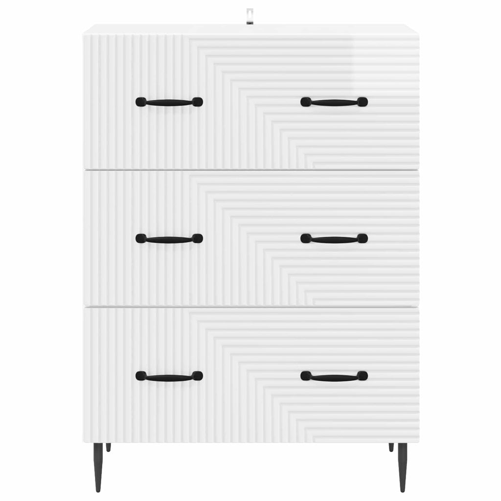 Cajonera Blanco Brillante 66 x 34,5 x 89,5 cm