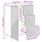 Aparador Brillante 66 x 34,5 x 89,5 cm Madera de Ingeniería