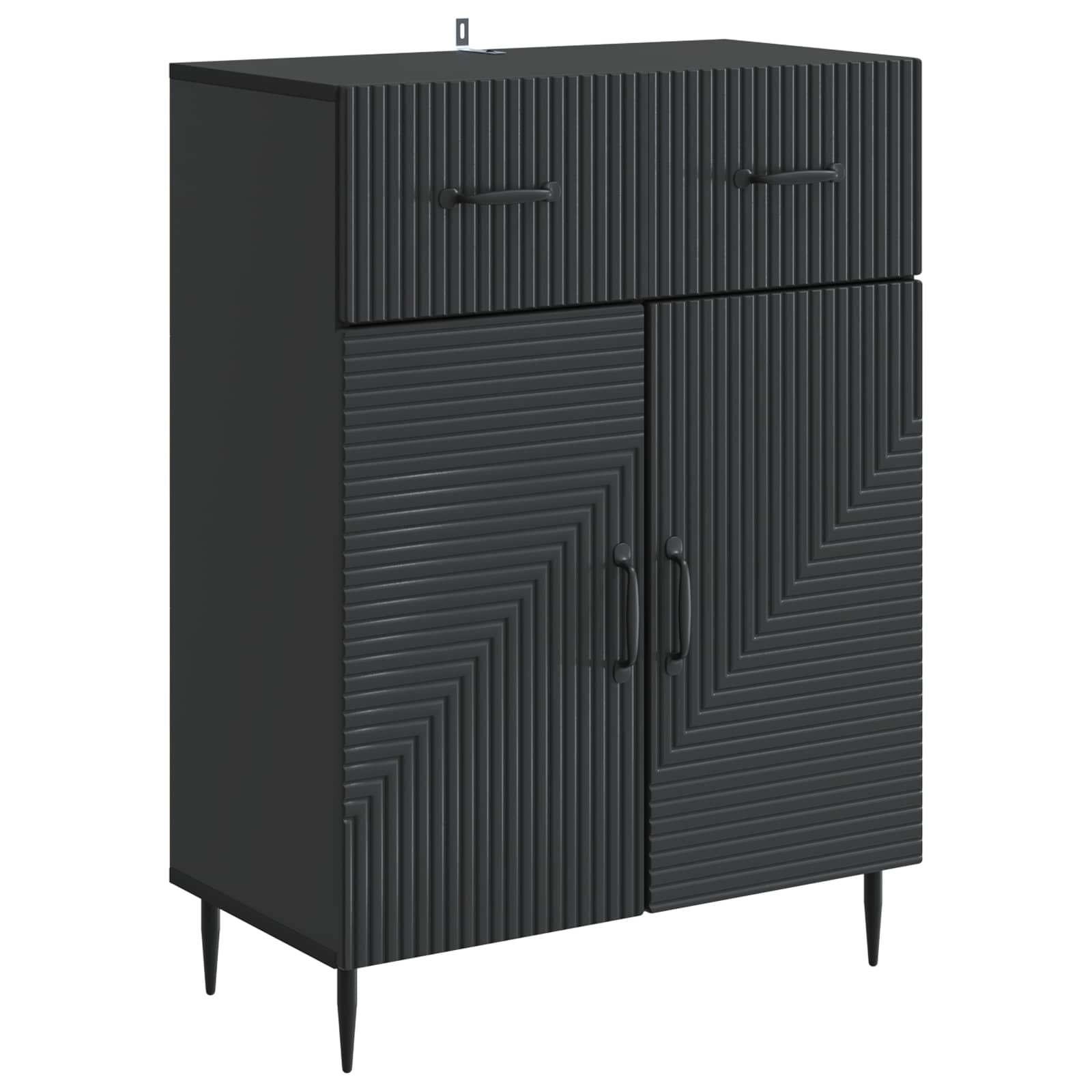 Aparador Negro 66 x 34,5 x 89,5 cm Madera de Ingeniería