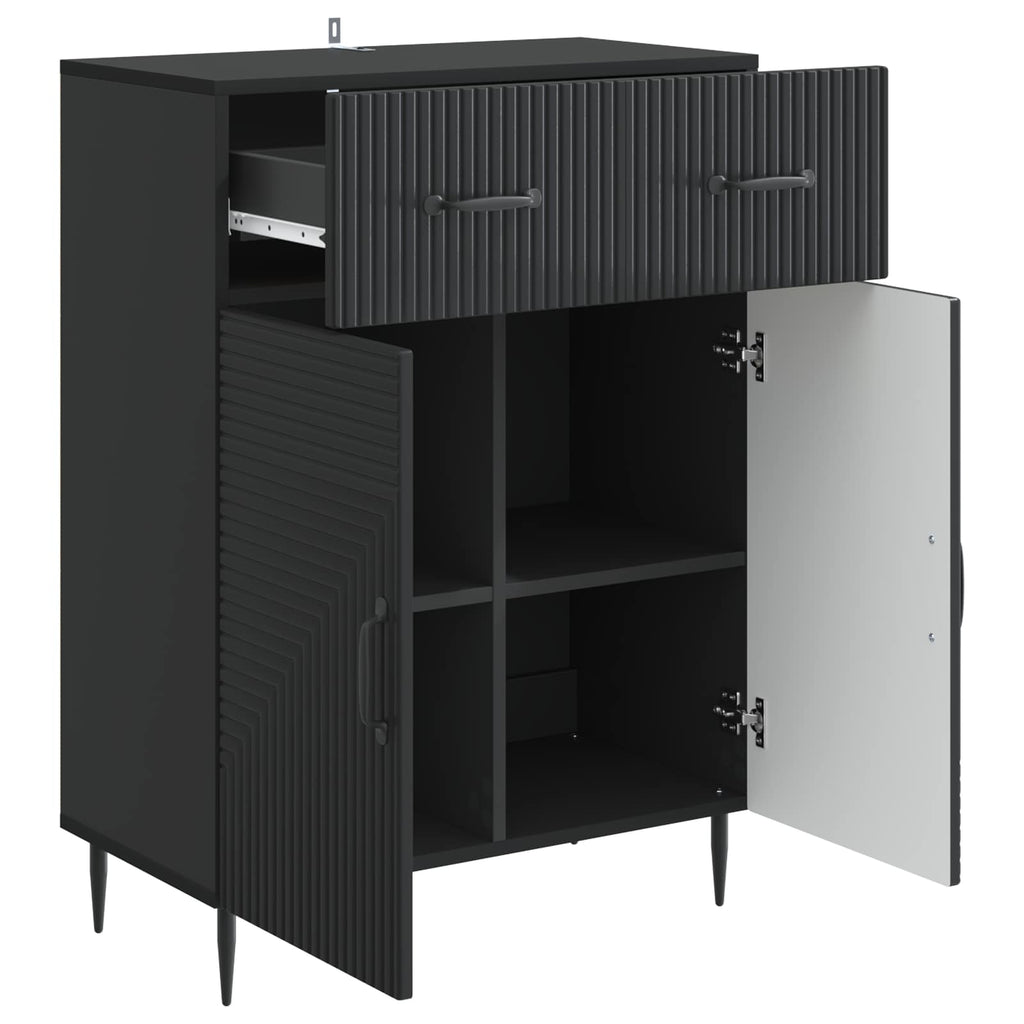 Aparador Negro 66 x 34,5 x 89,5 cm Madera de Ingeniería
