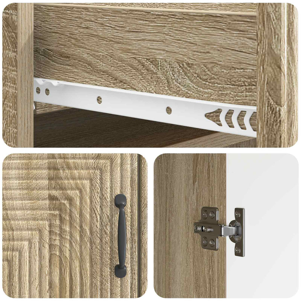 Aparador Roble Sonoma 66 x 34,5 x 89,5 cm Madera de Ingeniería