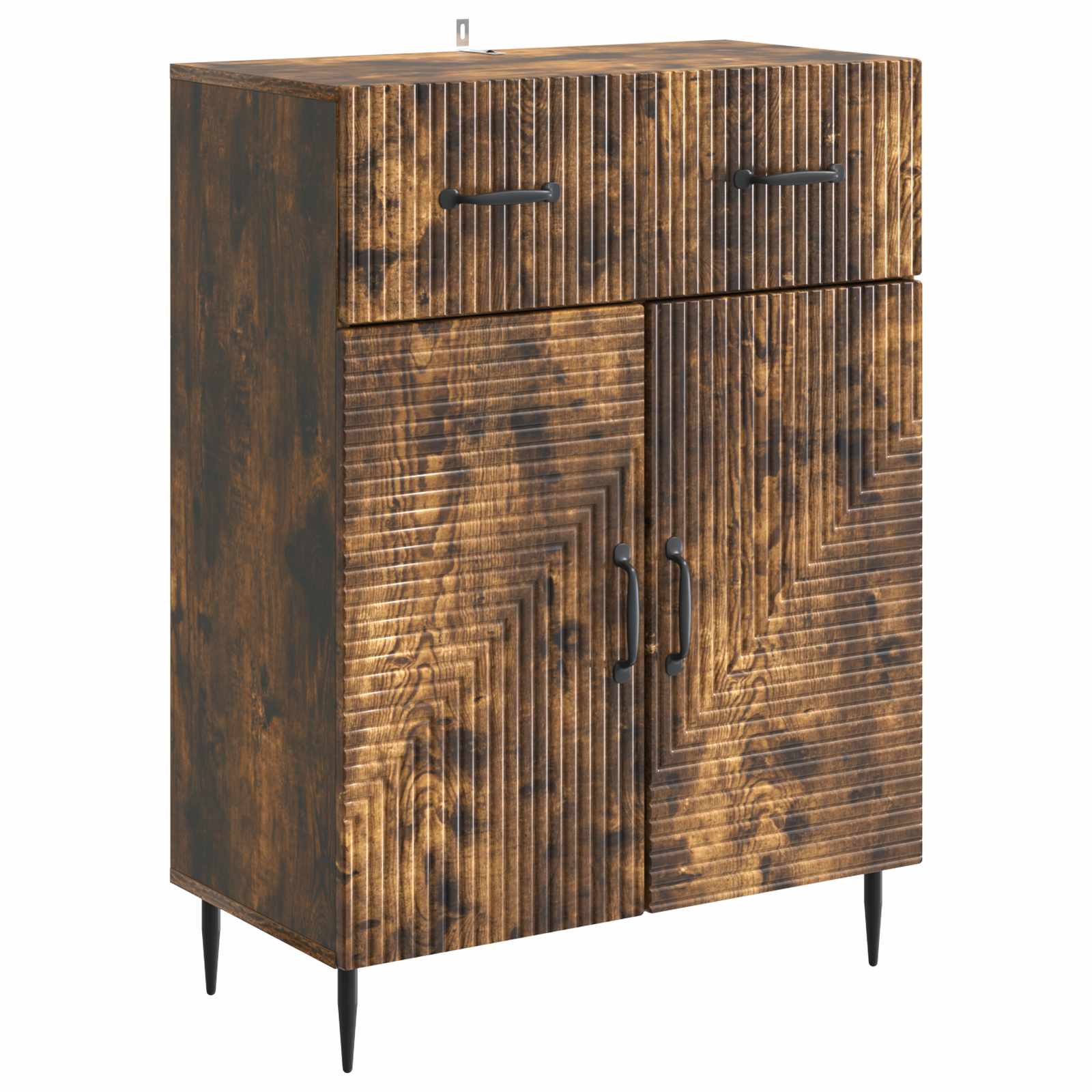 Black Sideboard 66 x 34.5 x 89.5 cm Engineered Wood