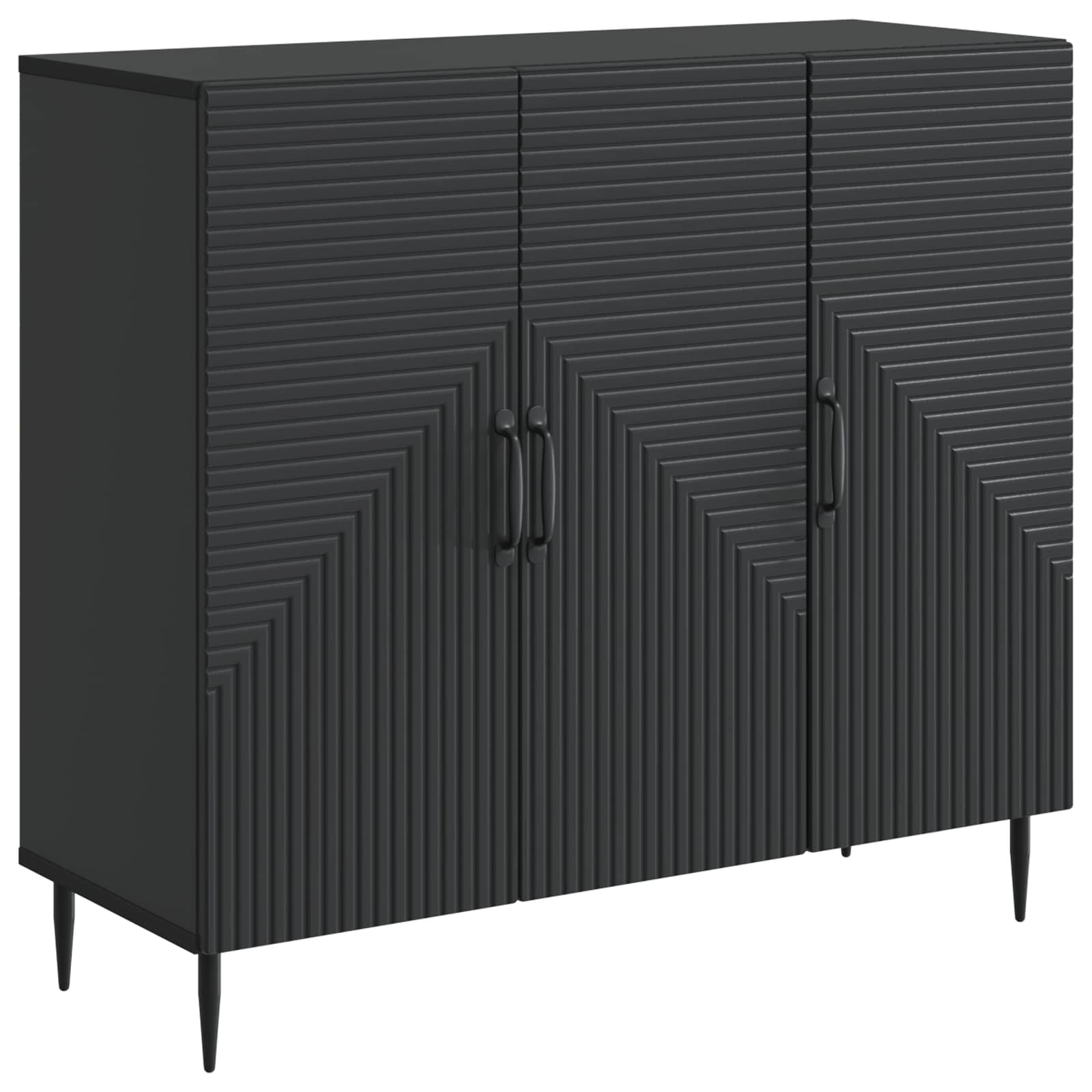 Sideboard Grey Concrete 89 x 34.5 x 80 cm Engineered Wood