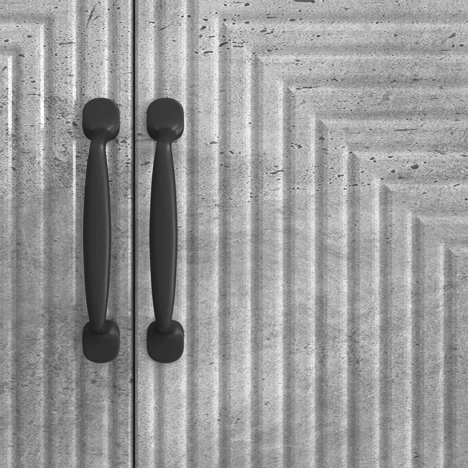 Aparador Gris Hormigón 89 x 34,5 x 80 cm Madera de Ingeniería