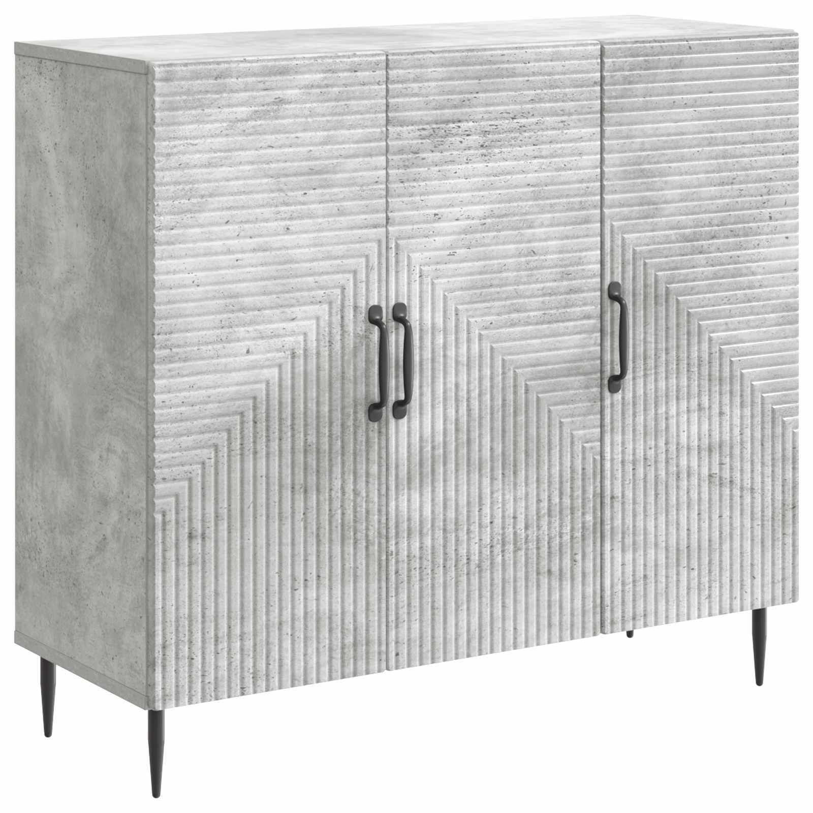 Aparador Gris Hormigón 89 x 34,5 x 80 cm Madera de Ingeniería