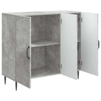 Aparador Gris Hormigón 89 x 34,5 x 80 cm Madera de Ingeniería