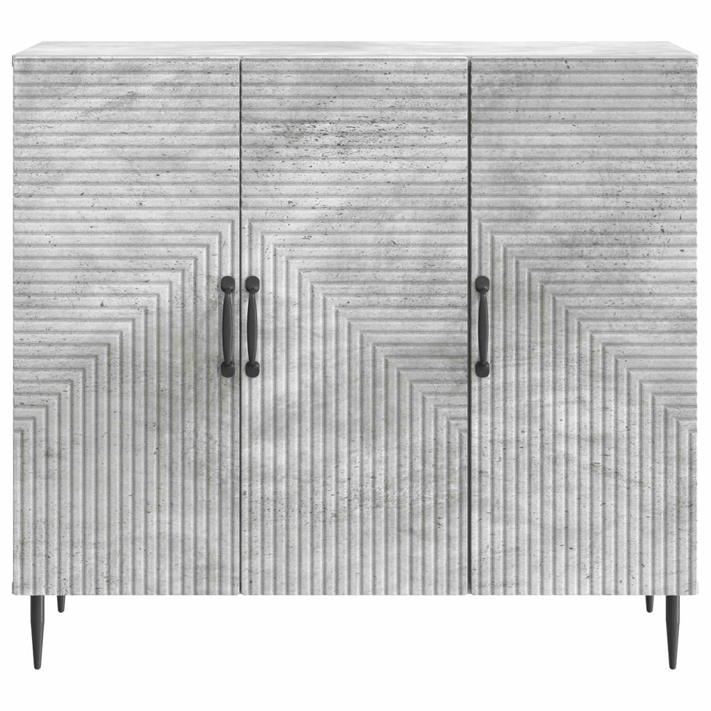 Aparador Gris Hormigón 89 x 34,5 x 80 cm Madera de Ingeniería