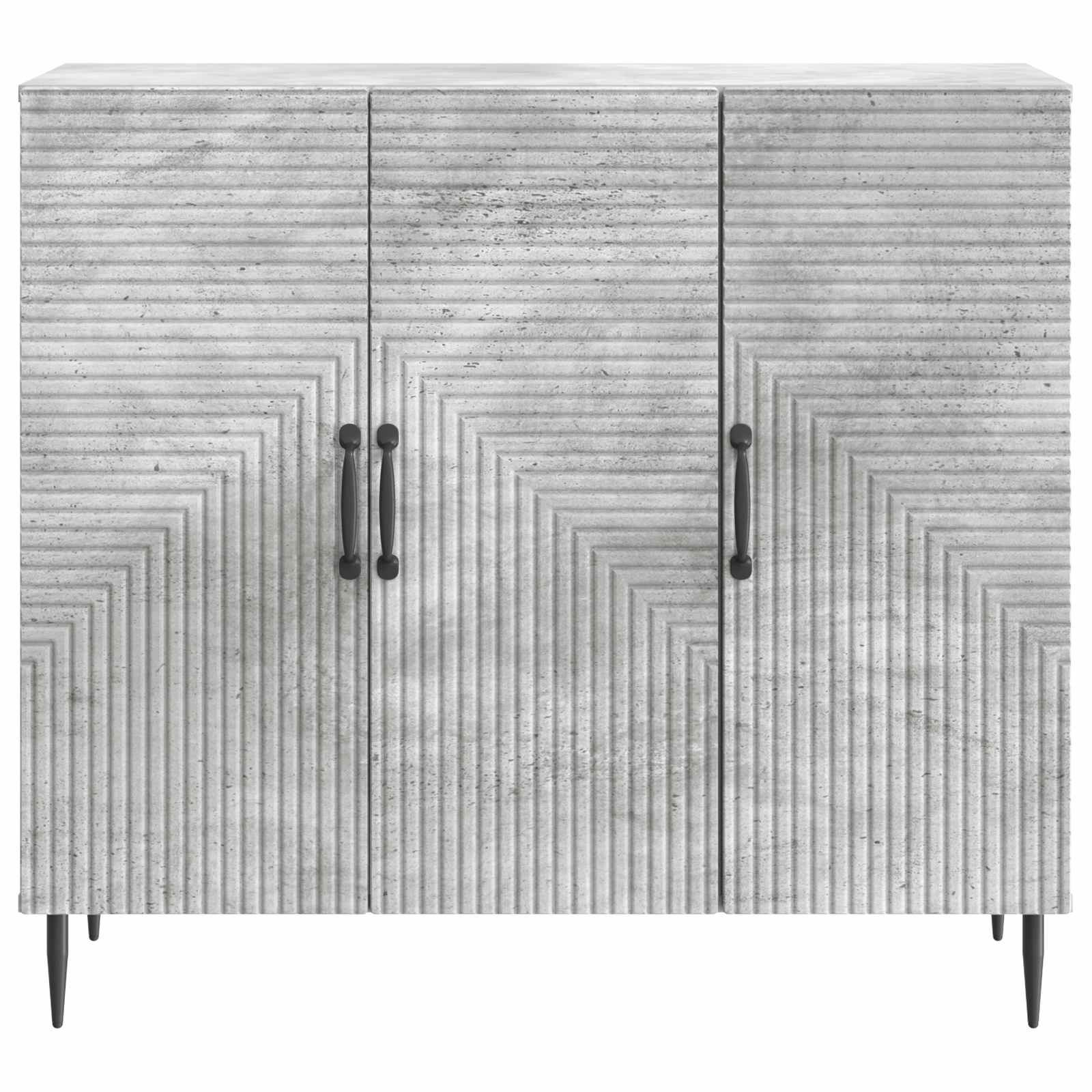 Aparador Gris Hormigón 89 x 34,5 x 80 cm Madera de Ingeniería