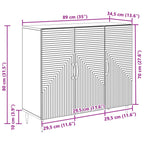 Aparador Brillante 89 x 34,5 x 80 cm Madera de Ingeniería