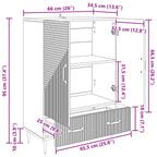Aparador Brillante 66 x 34,5 x 95 cm Madera de Ingeniería