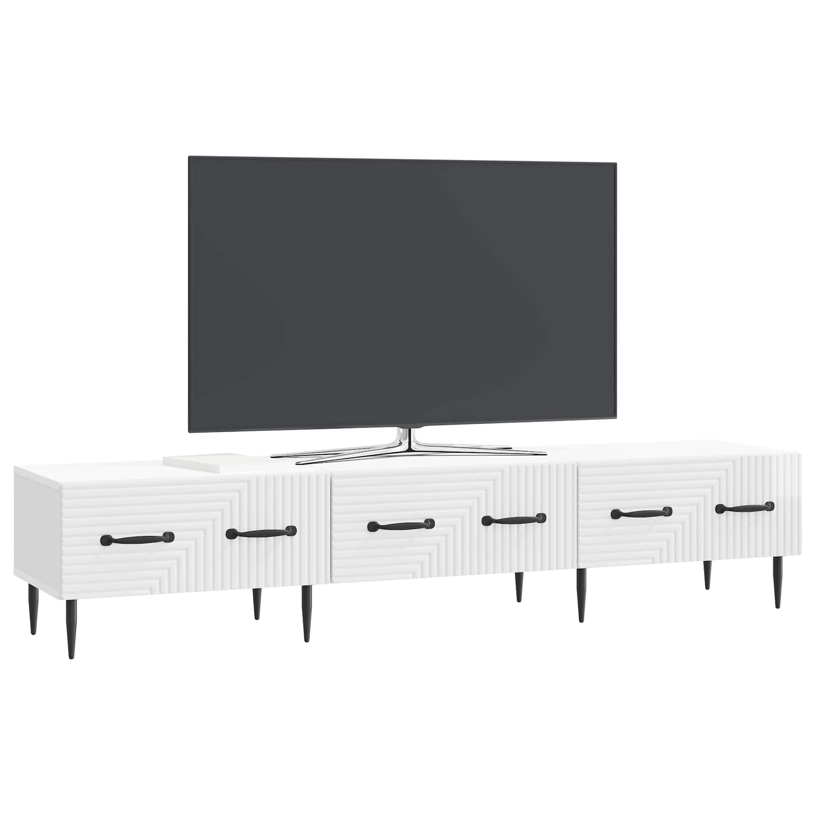 Mueble de TV Brillante 147 x 34,5 x 30 cm Madera de Ingeniería