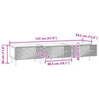 Mueble de TV Brillante 147 x 34,5 x 30 cm Madera de Ingeniería