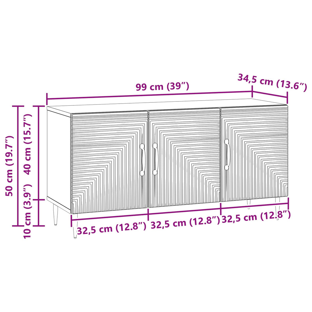 Mueble de TV Brillante 99 x 34,5 x 50 cm Madera de Ingeniería