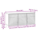 Mueble de TV Brillante 99 x 34,5 x 50 cm Madera de Ingeniería
