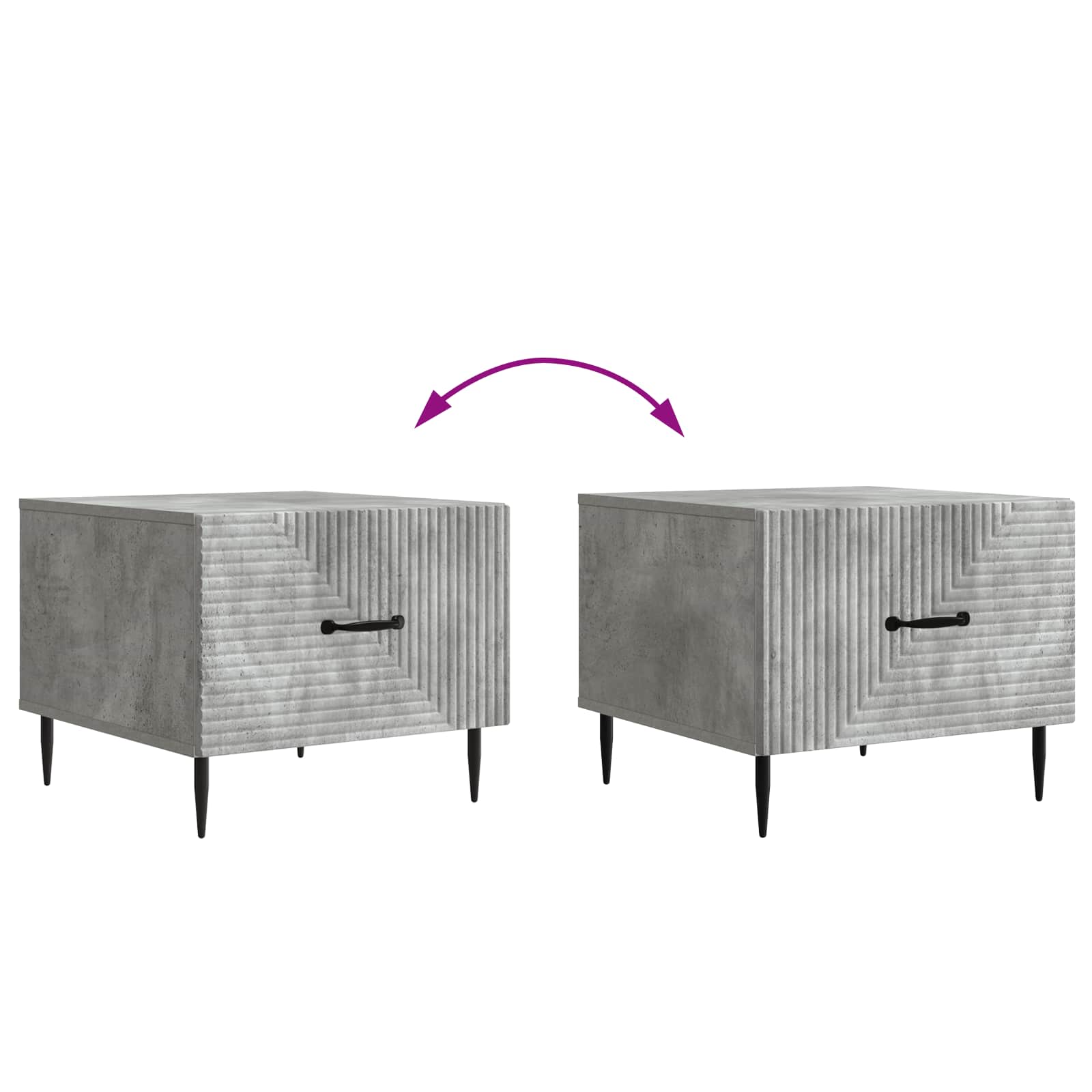 Mesa de Café Gris Hormigón 49 x 50 x 40 cm Madera de Ingeniería