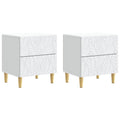 Mesita de Noche 2 pcs Blanco 43 x 34,5 x 48 cm