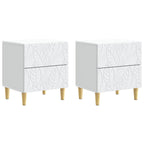 Mesita de Noche 2 pcs Blanco 43 x 34,5 x 48 cm