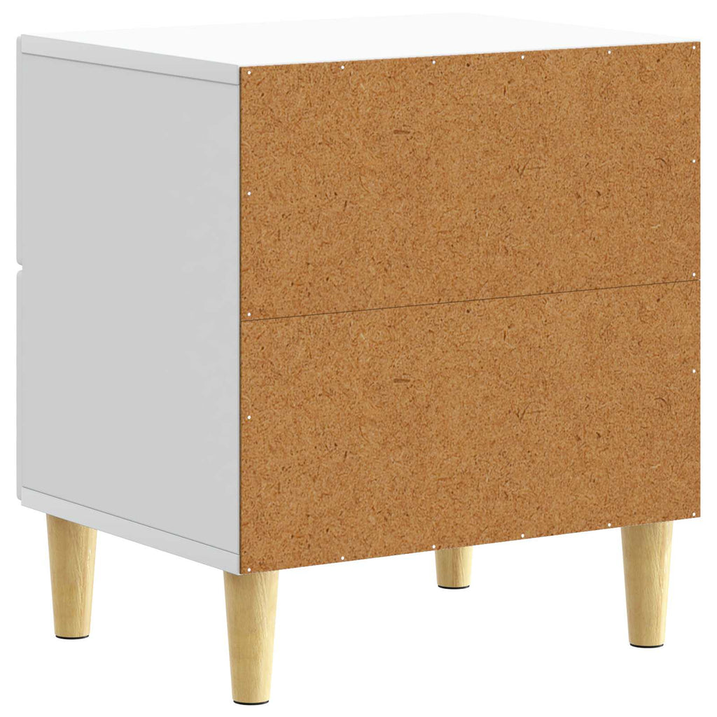 Mesita de Noche 2 pcs Blanco 43 x 34,5 x 48 cm