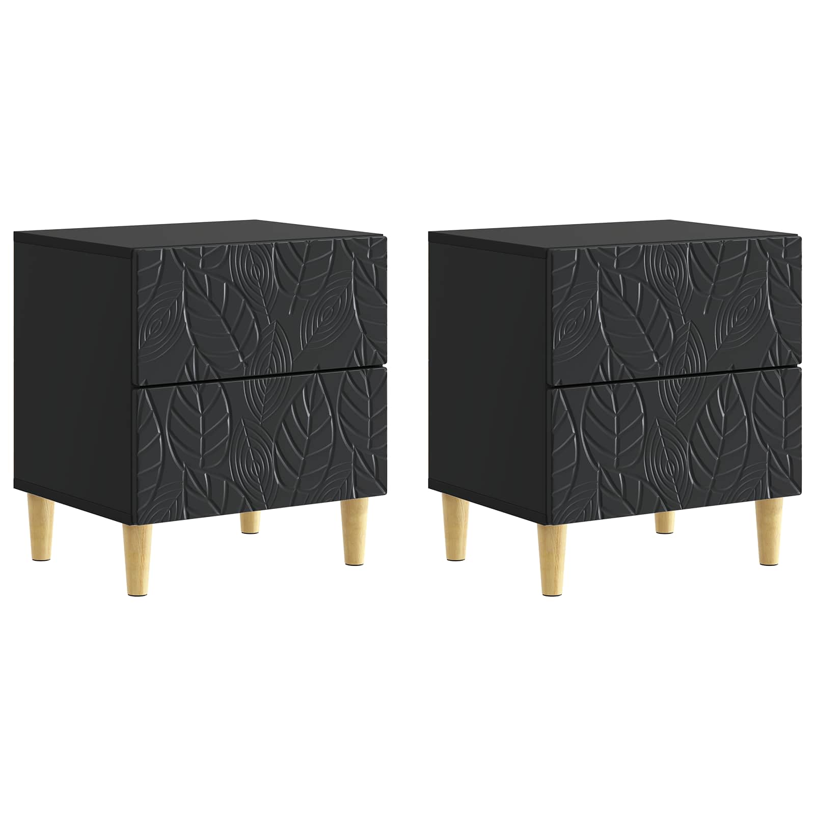 Nightstand 2 pcs White 43 x 34.5 x 48 cm