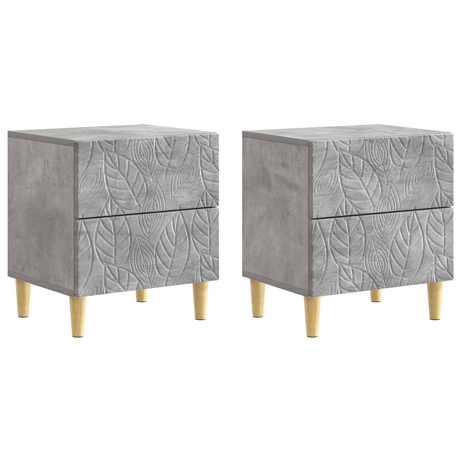 Nightstand 2 pcs White 43 x 34.5 x 48 cm