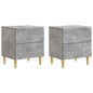 Nightstand 2 pcs White 43 x 34.5 x 48 cm