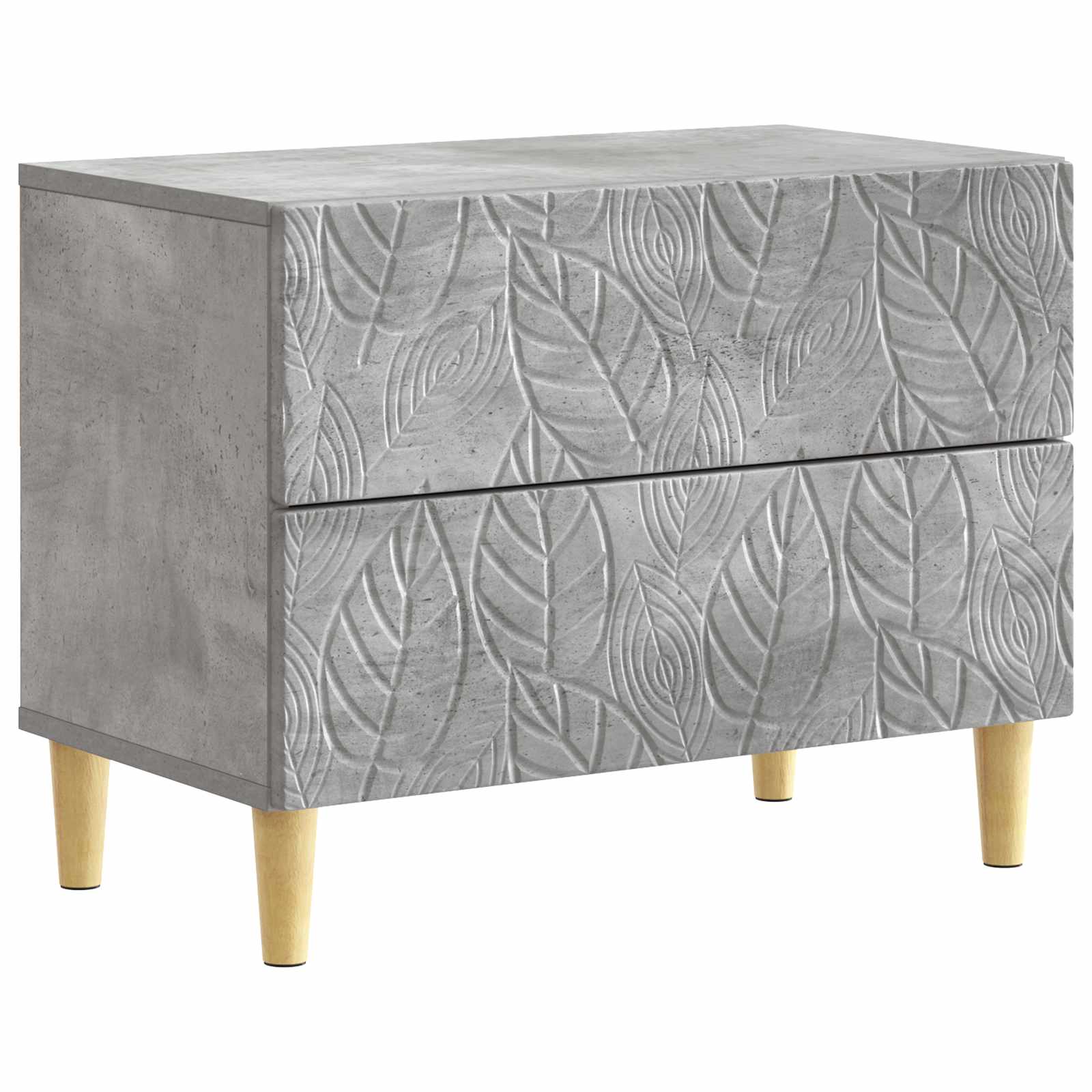 High Gloss White Nightstand 62 x 34.5 x 48 cm