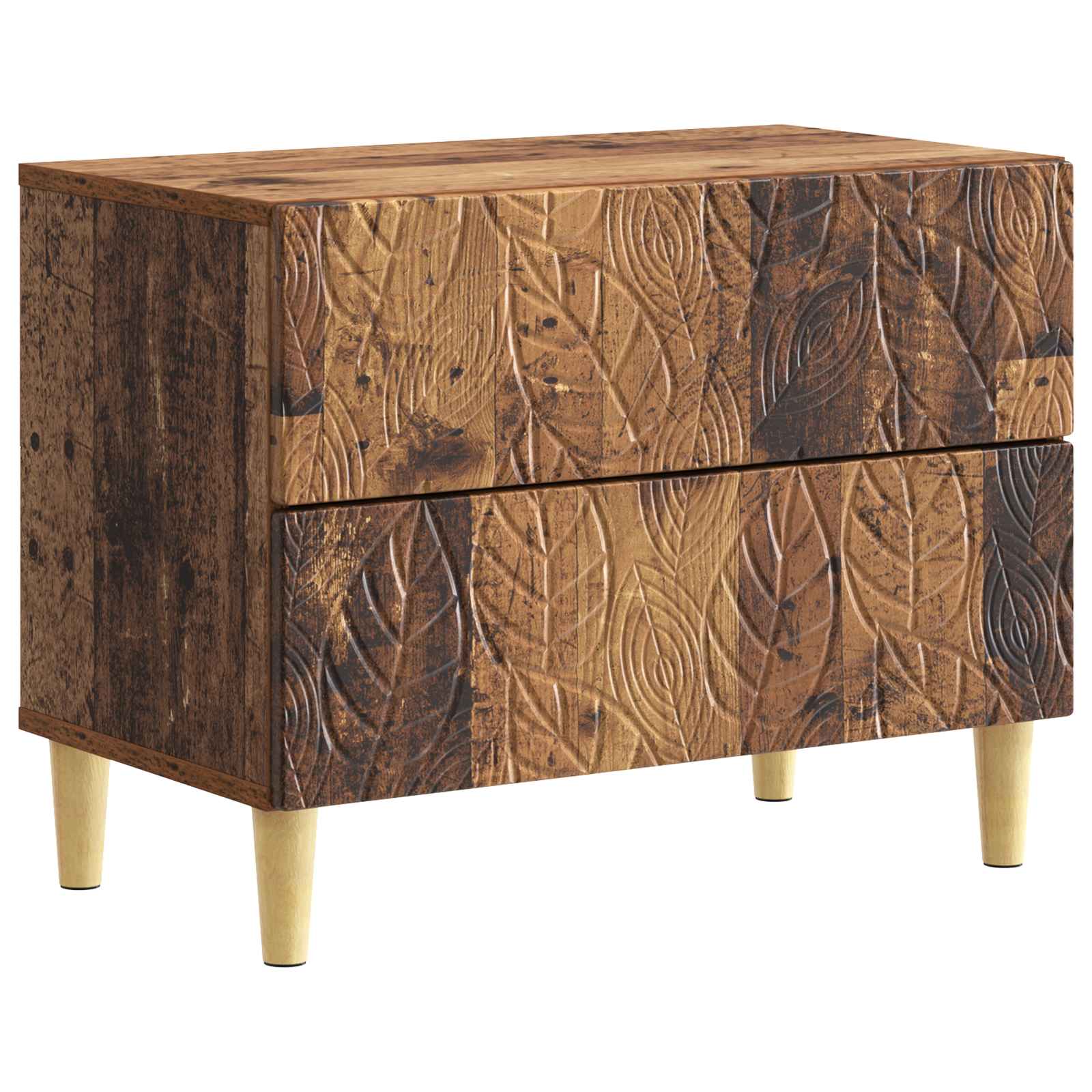 High Gloss White Nightstand 62 x 34.5 x 48 cm