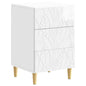 Mesa de Cabeceira Branco Brilhante 43 x 39,5 x 66,5 cm