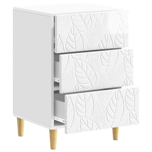 High Gloss White Nightstand 43 x 39.5 x 66.5 cm