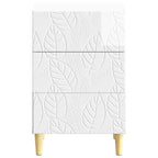 Mesita de Noche Blanco Brillante 43 x 39,5 x 66,5 cm