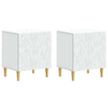 Mesita de Noche 2 pcs Blanco 43 x 34,5 x 50 cm