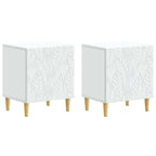 Mesita de Noche 2 pcs Blanco 43 x 34,5 x 50 cm