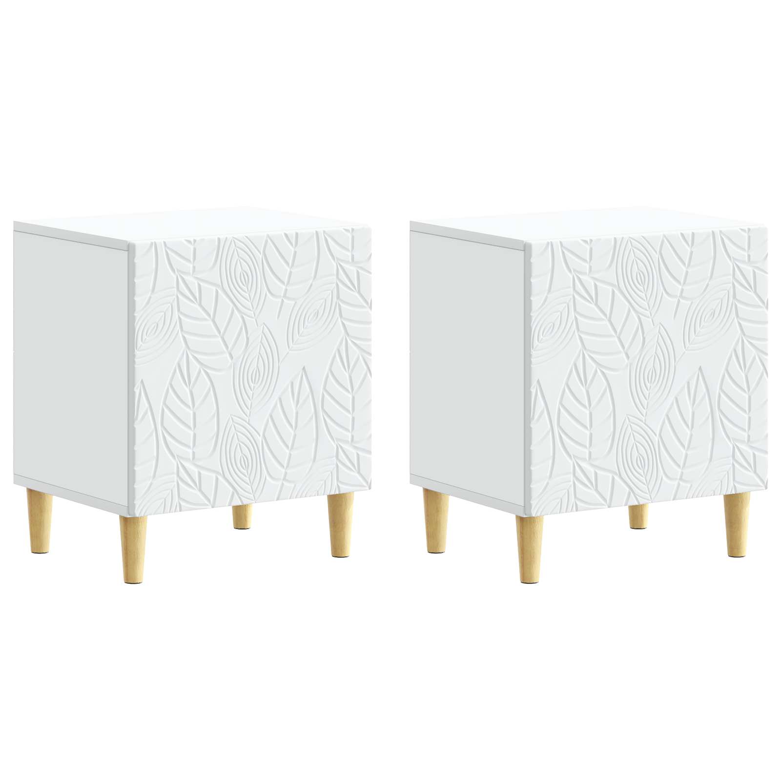 Mesita de Noche 2 pcs Blanco 43 x 34,5 x 50 cm