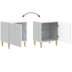 Mesita de Noche 2 pcs Blanco 43 x 34,5 x 50 cm