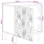 Mesita de Noche 2 pcs Blanco 43 x 34,5 x 50 cm