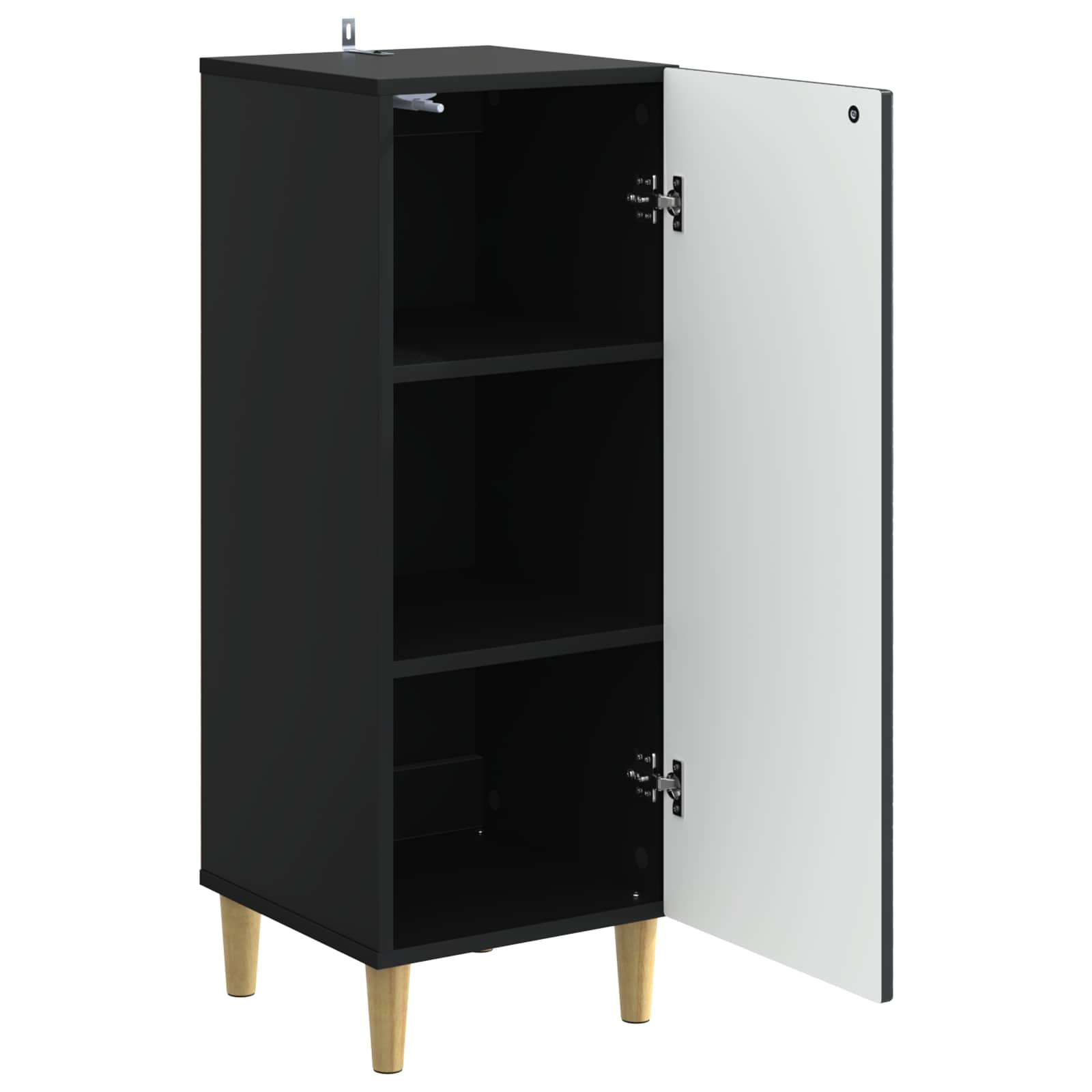 Aparador Negro 33 x 34,5 x 90 cm Madera de ingeniería