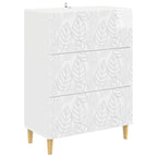 Cajonera Blanco Brillante 66 x 34,5 x 90 cm