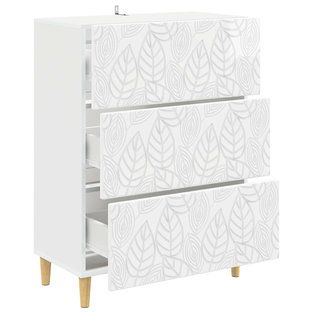 Cajonera Blanco Brillante 66 x 34,5 x 90 cm