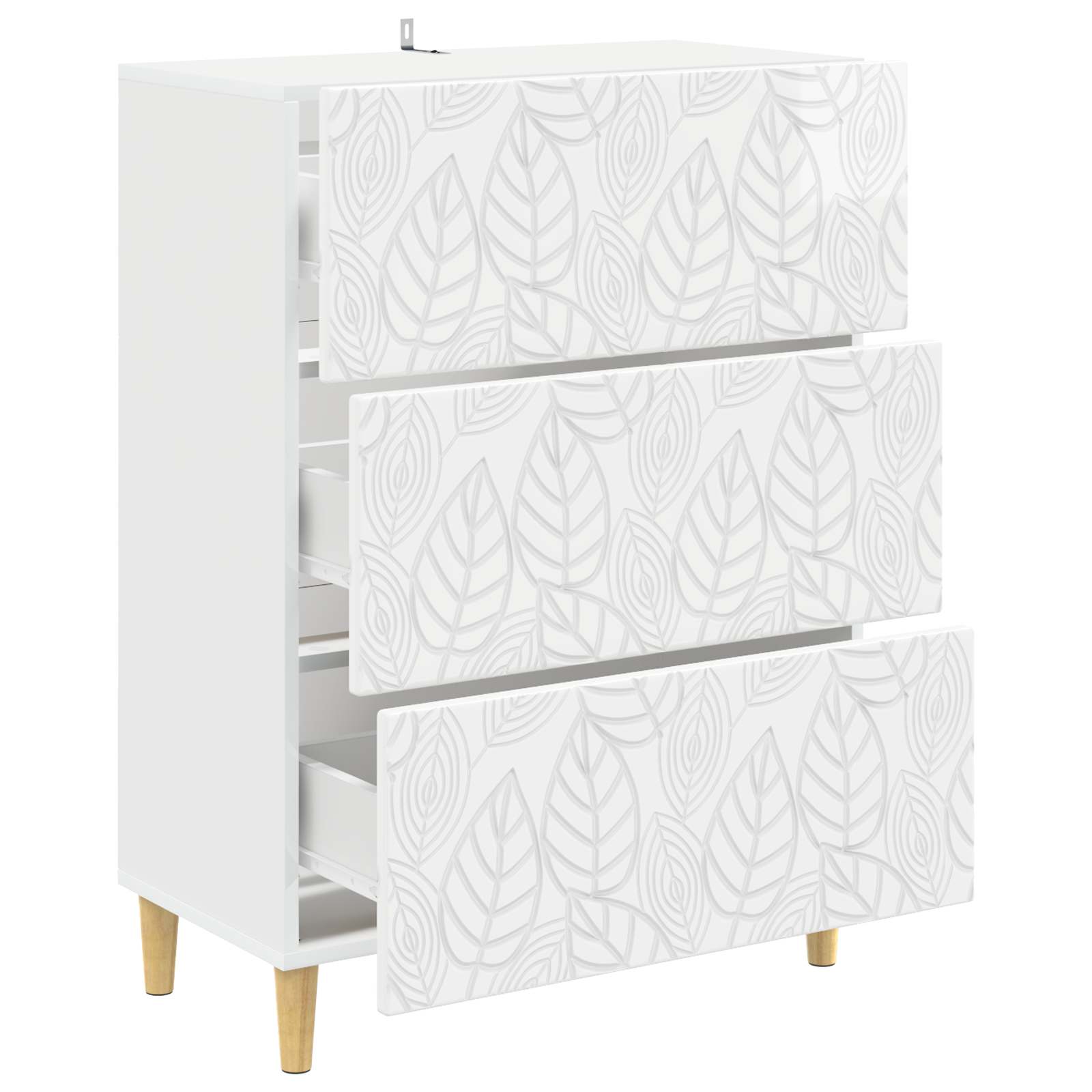 Cajonera Blanco Brillante 66 x 34,5 x 90 cm