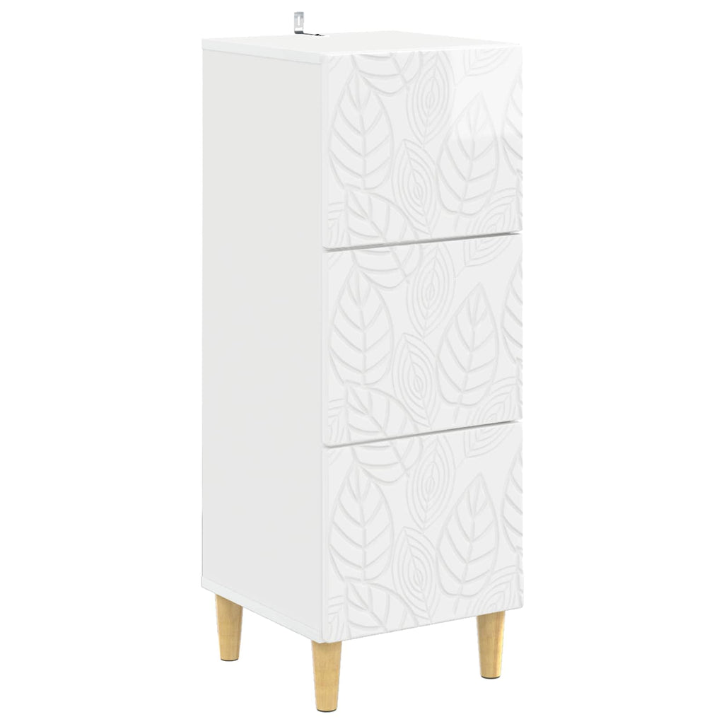 Cajonera Blanco Brillante 33 x 34,5 x 90 cm