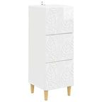 Cajonera Blanco Brillante 33 x 34,5 x 90 cm
