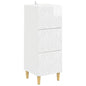 Cajonera Blanco Brillante 33 x 34,5 x 90 cm