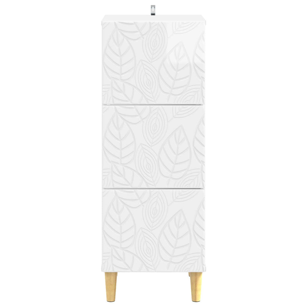 Cajonera Blanco Brillante 33 x 34,5 x 90 cm