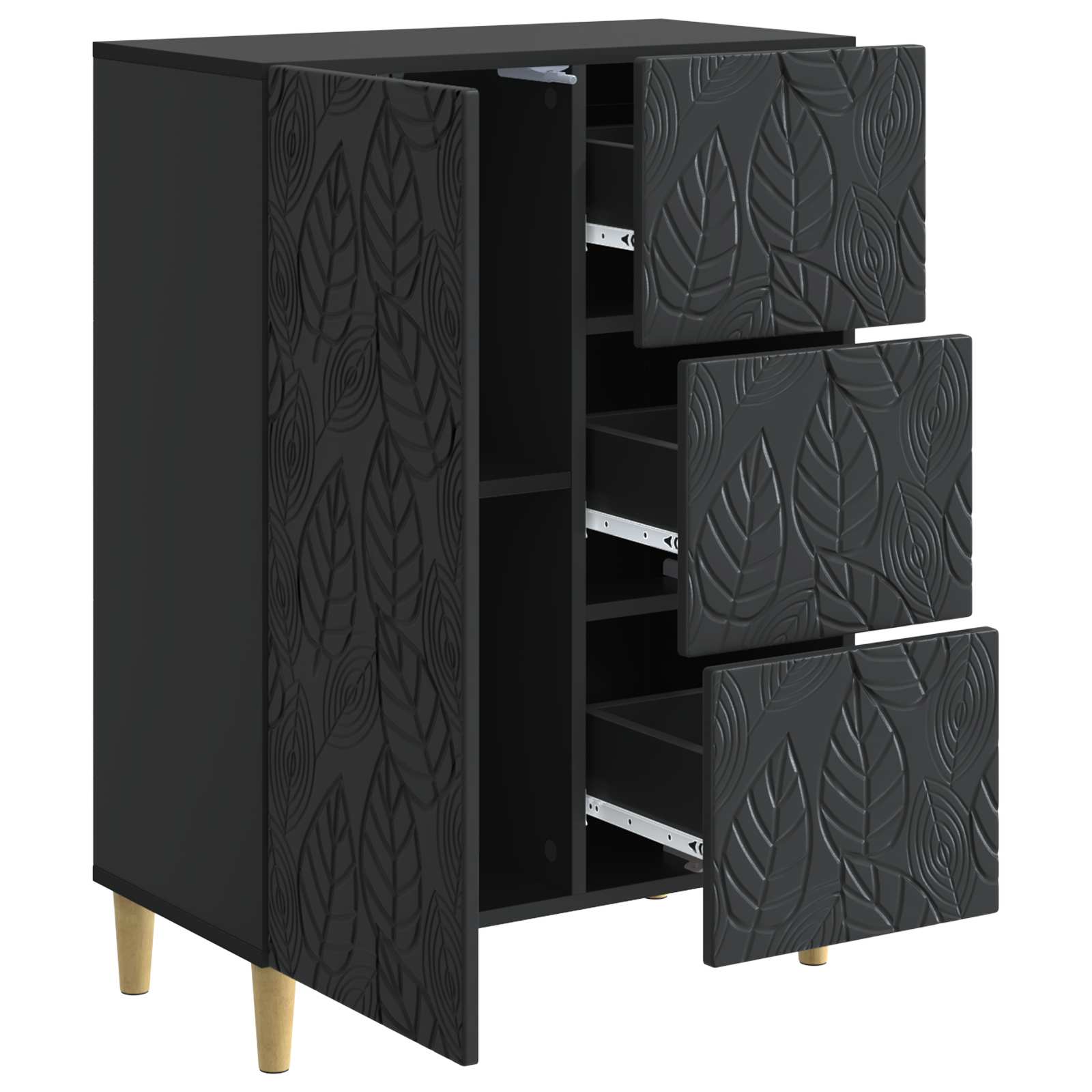 Aparador Negro 66 x 34,5 x 90 cm Madera de ingeniería