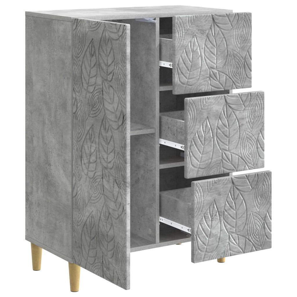 Aparador Gris Hormigón 66 x 34,5 x 90 cm Madera de ingeniería