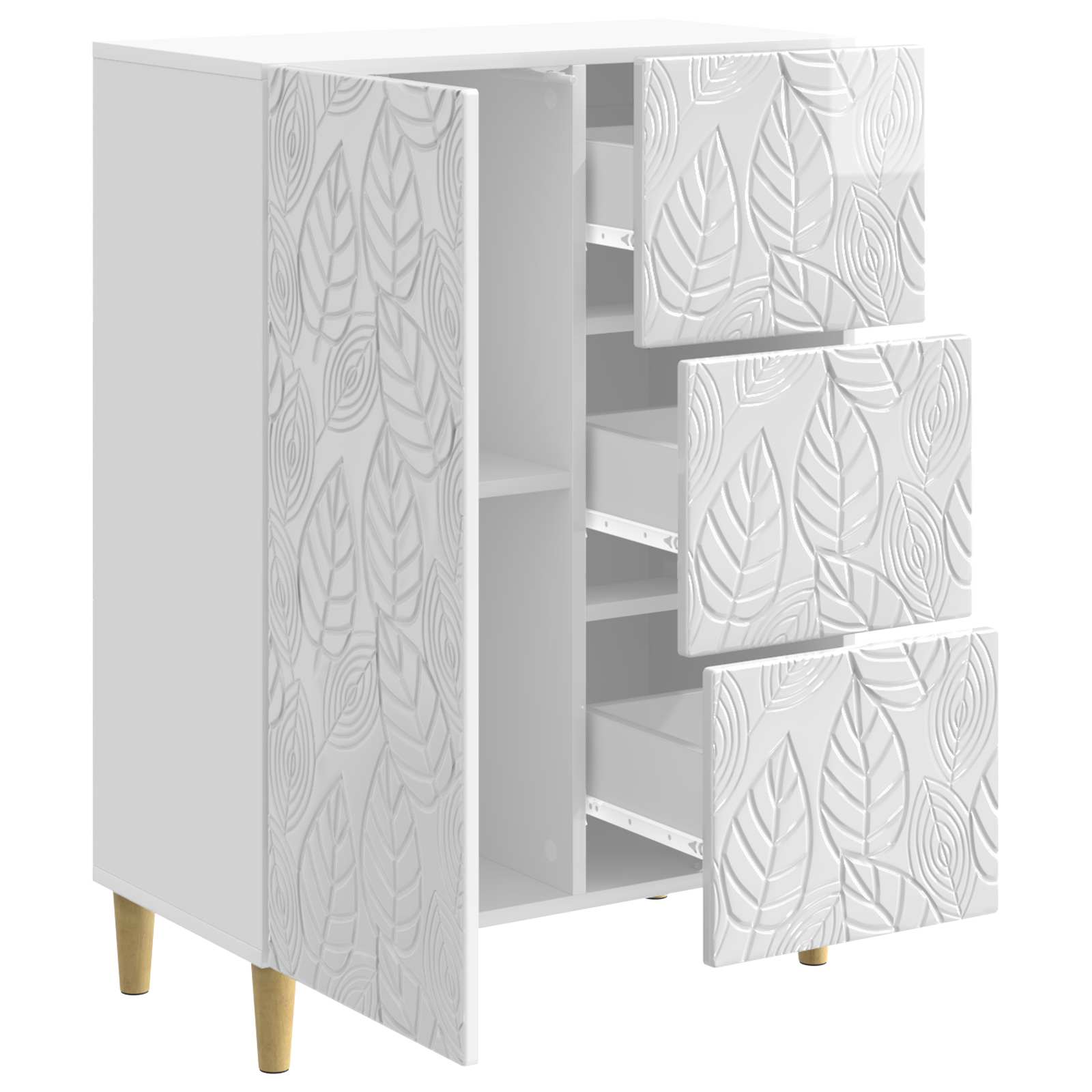 Aparador Blanco Brillante 66 x 34,5 x 90 cm