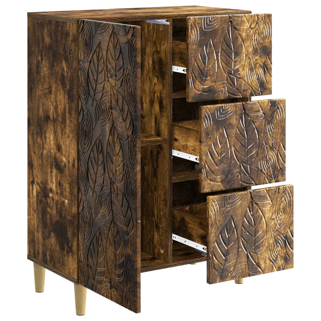 Aparador Roble Ahumado 66 x 34,5 x 90 cm Madera de ingeniería