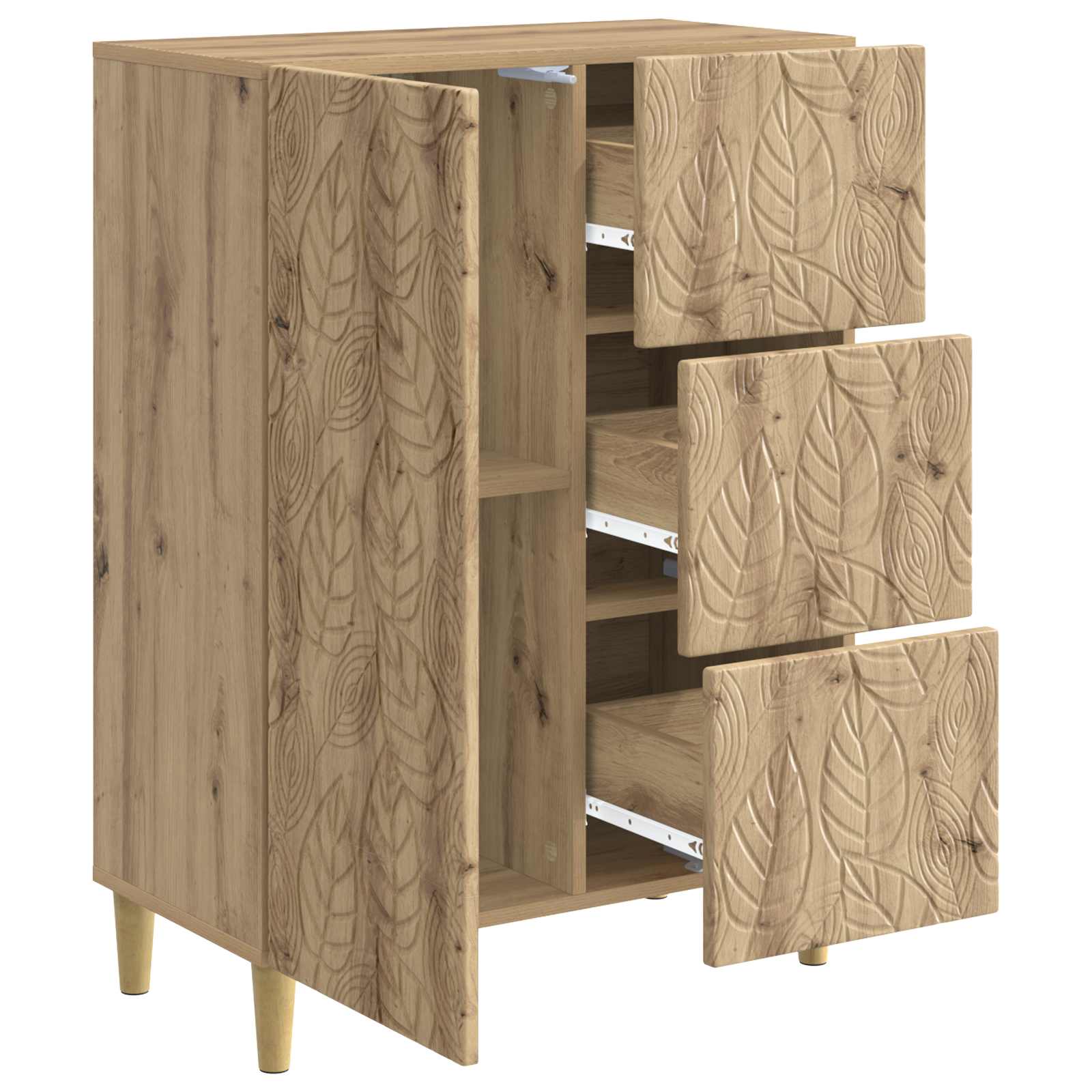 Aparador Roble Artesanal 66 x 34,5 x 90 cm Madera de ingeniería