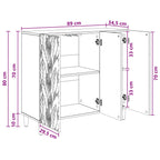 Aparador Blanco Brillante 89 x 34,5 x 80 cm