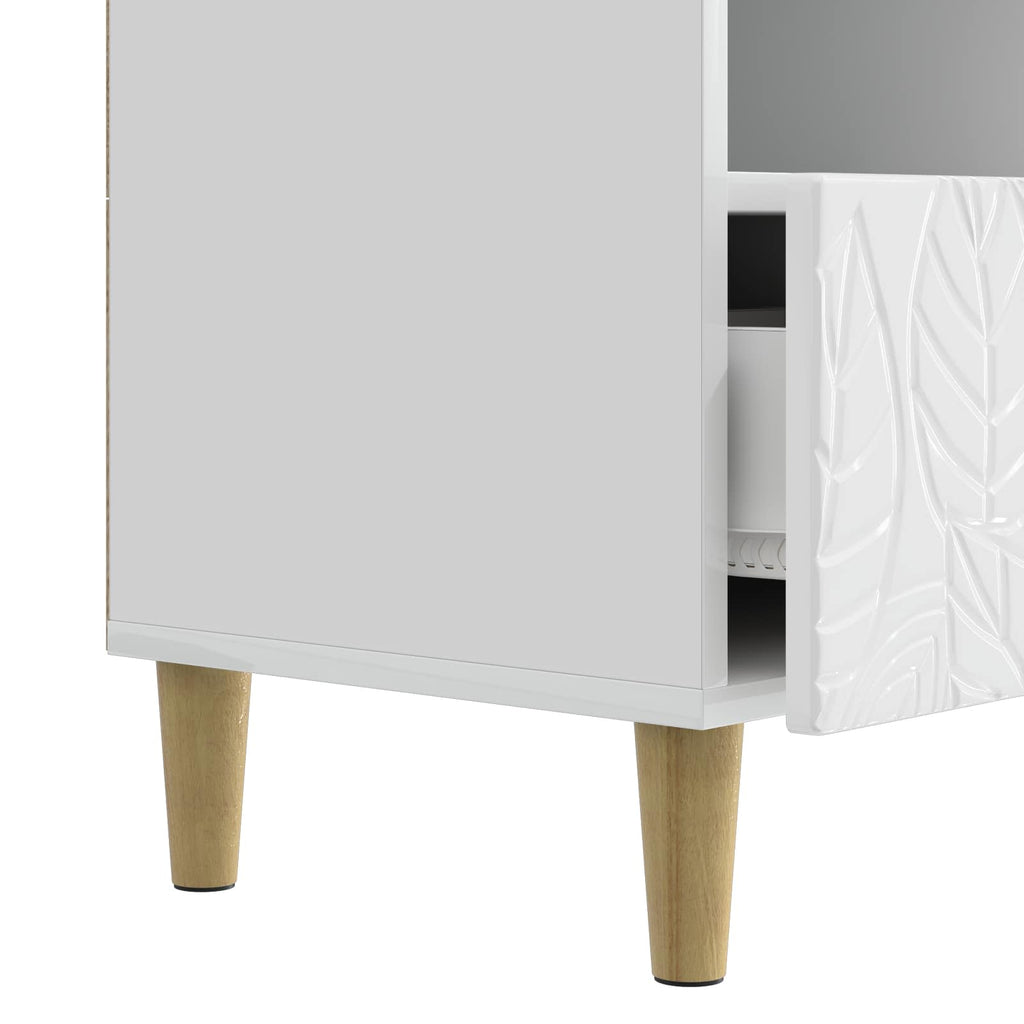 Mueble de TV 102 x 34,5 x 50 cm Blanco Brillante